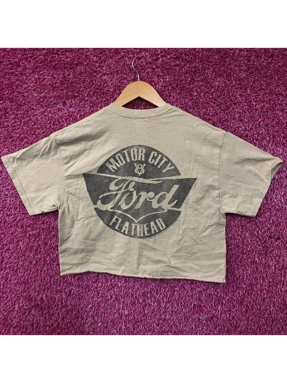 Junk Food Ford Motor City Flathead Women's Crop T-Shirt Small